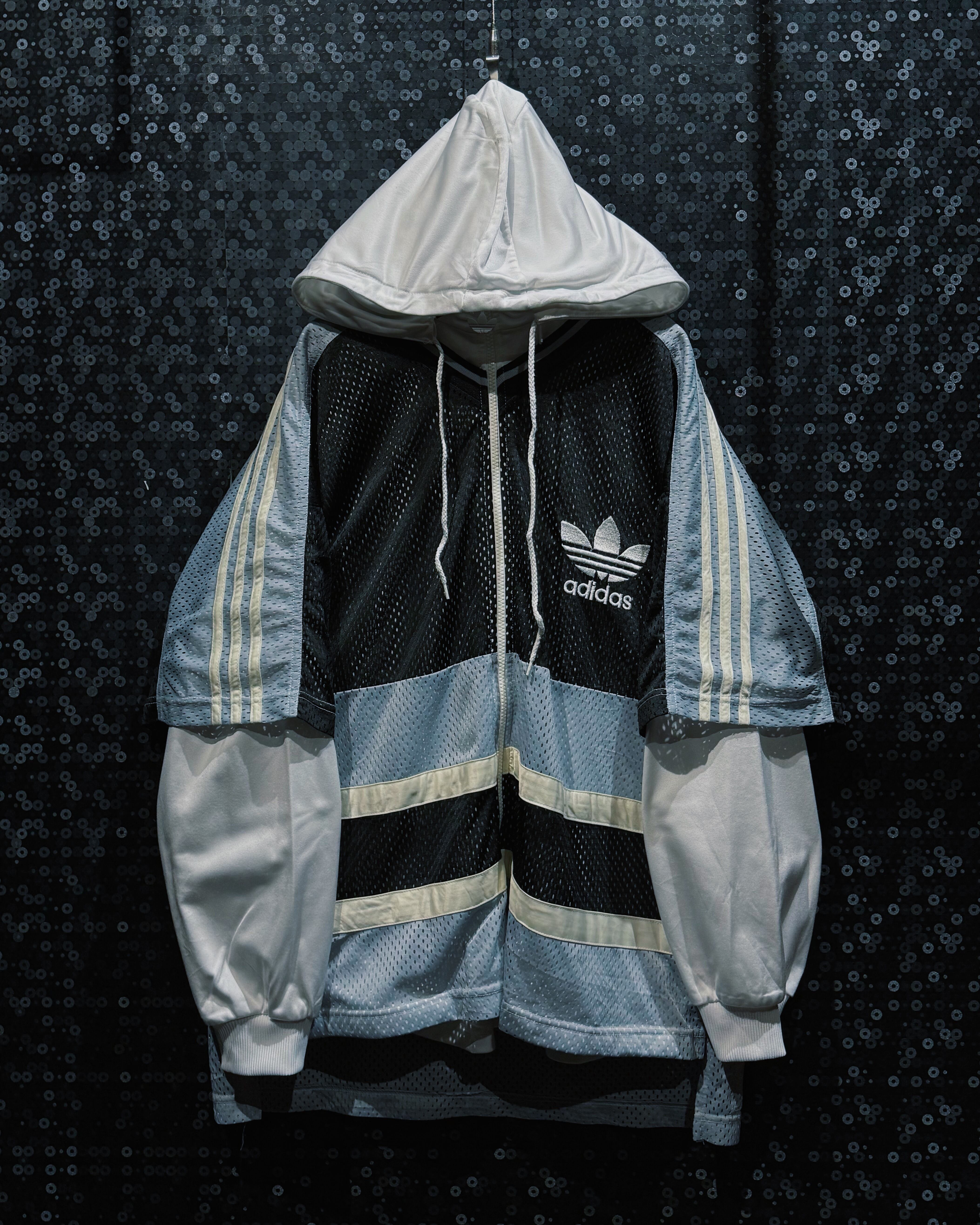 【ÆIEM】adidas originals mesh switching trefoil track hoodie