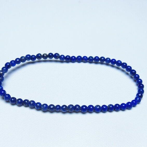 ラピスラズリ ブレスレット 3mm 一点物 メール便可 [M便 1/10] 111-48358