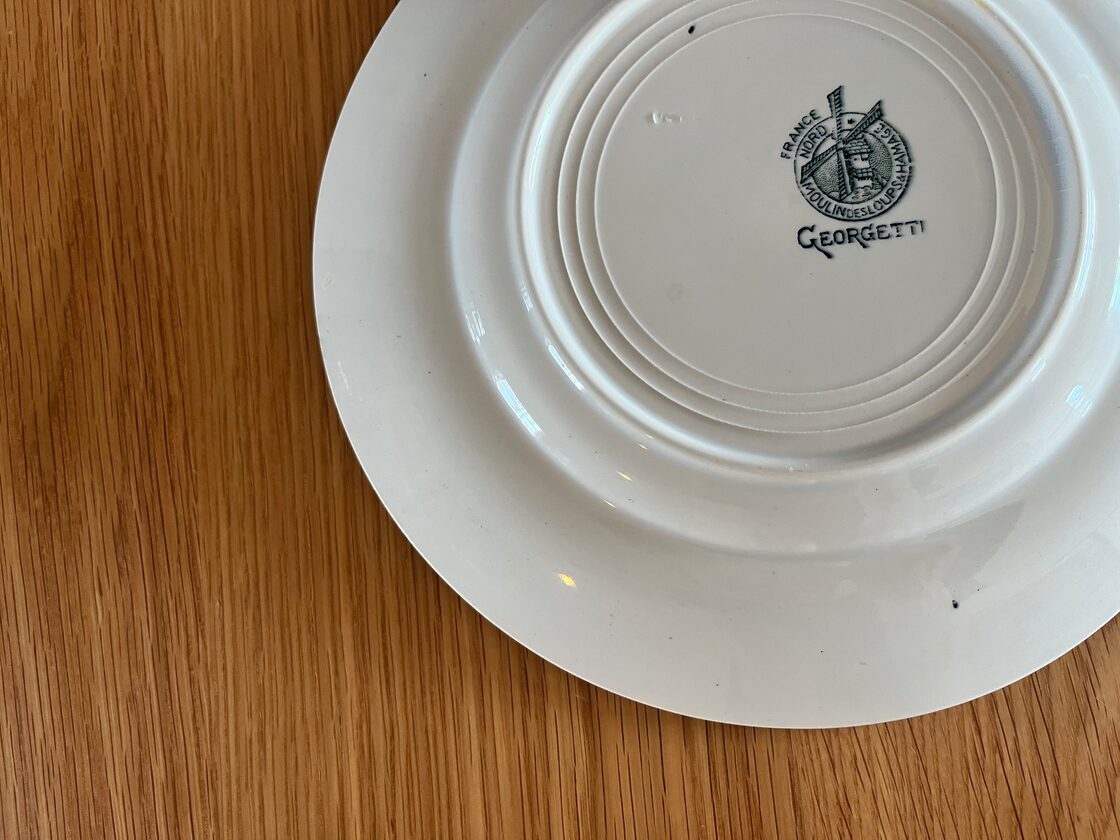 フランスの古いケーキ皿 Moulin Des Loups & Hamage Plate / ムーラン 