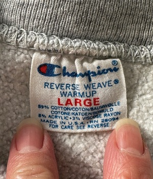 -Champion- Vintage 80s L BLAINE FOOTBALL Reverse Weave Sweat made in USA