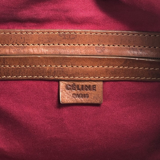 CELINE セリーヌ トリオンフ ハンドバッグ ベージュ キャンバス ミニボストン vintage ヴィンテージ オールド btsixw