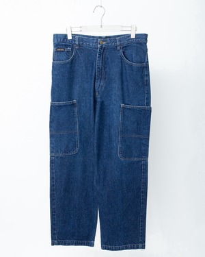 design pocket baggy denim trousers