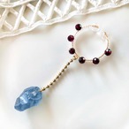 sugar candy cuff【GD】saxe blue × ロードライトガーネット