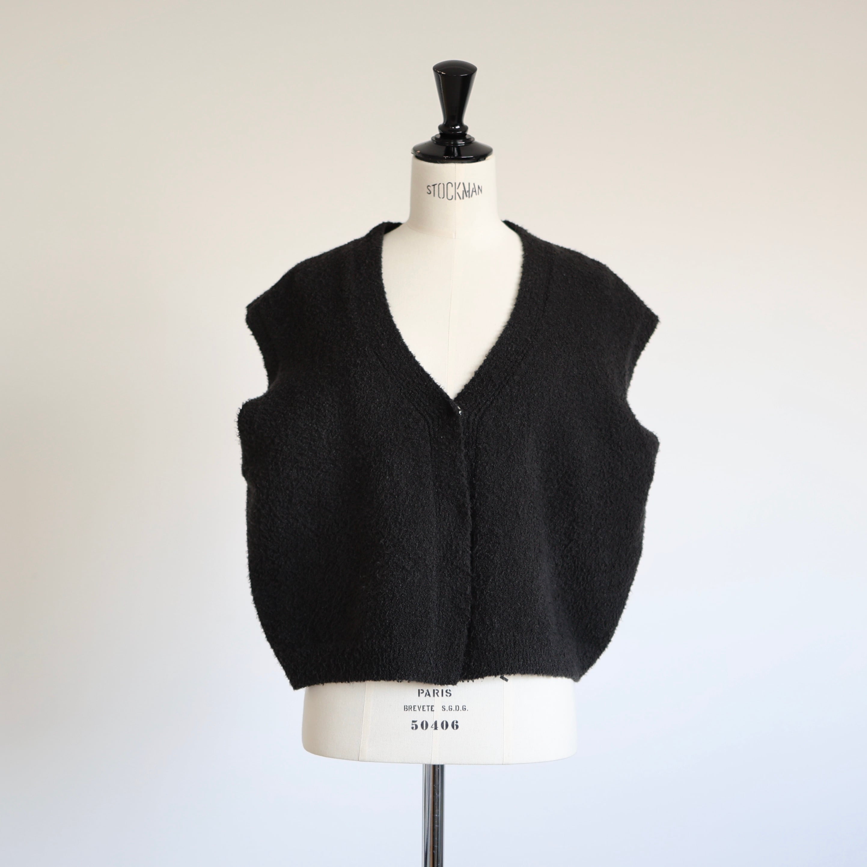 gypsohila ジプソフィア ベスト(knit vest)ブラック - トップス