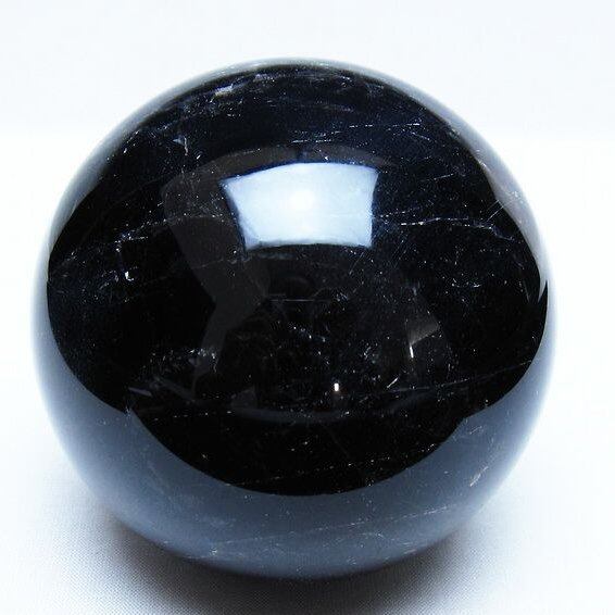 モリオン 黒水晶 丸玉 88mm スフィア 一点物 151-9368