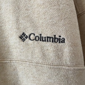 【Columbia】ハーフジップ スウェット ワンポイント 刺繍ロゴ コロンビア XL オーバーサイズ アメリカ古着