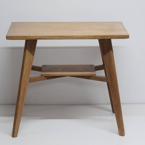 昭和の小家具　タモ材のテーブル　サイドテーブル　ナチュラルな暮らし