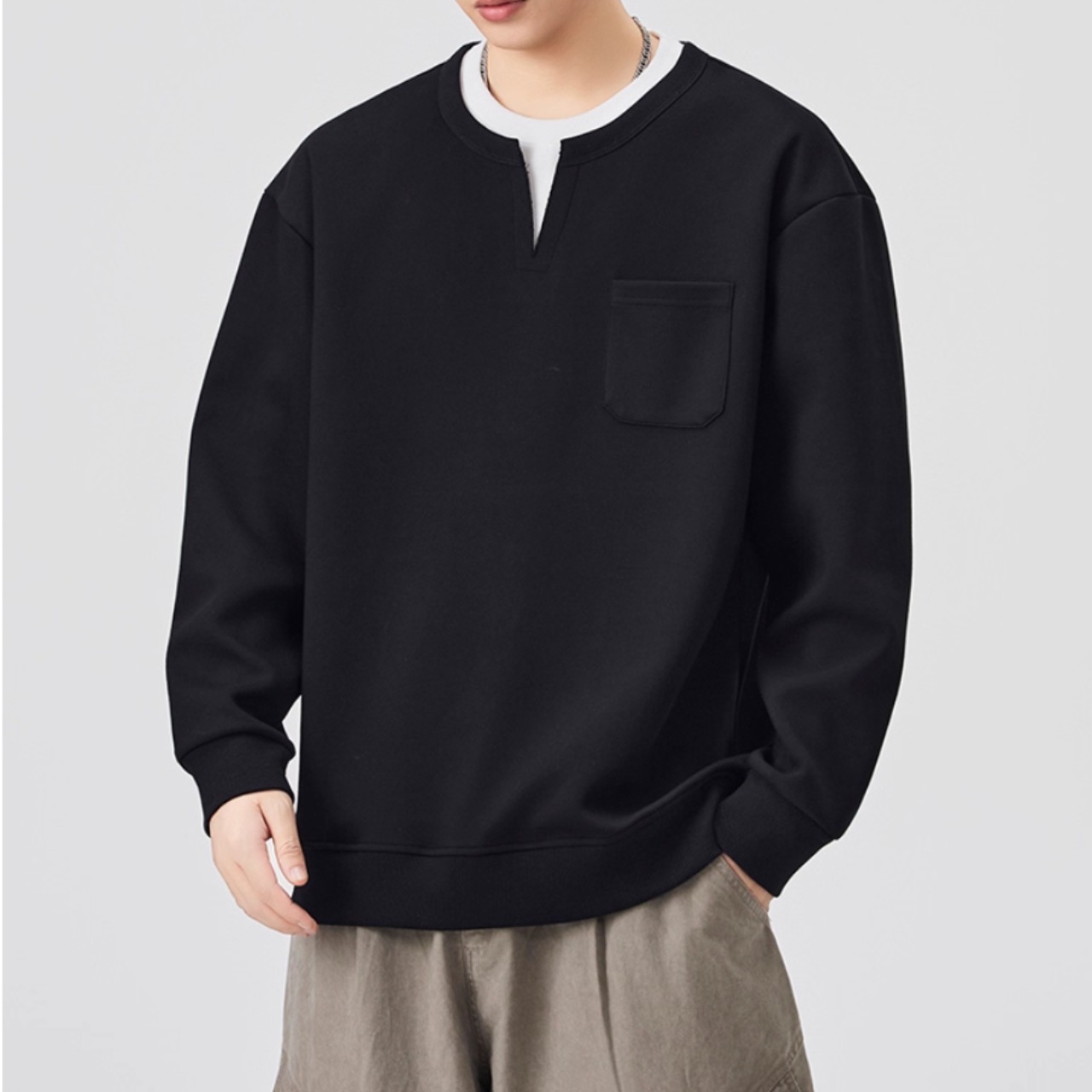 ラウンドネック リブニット af0361