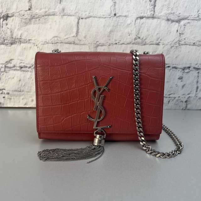 Yves Saint Laurent イブサンローラン  ショルダーバッグ レッド A-10362