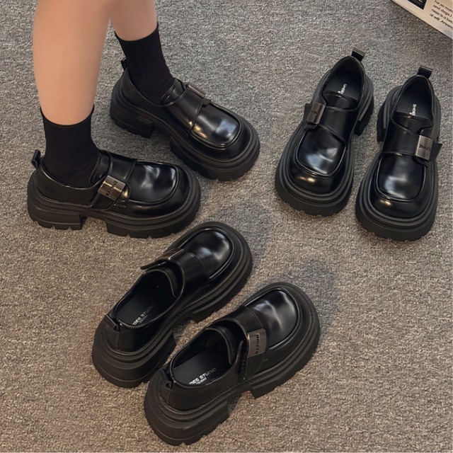 basic platform loafers　ベーシック厚底ローファー　J1431