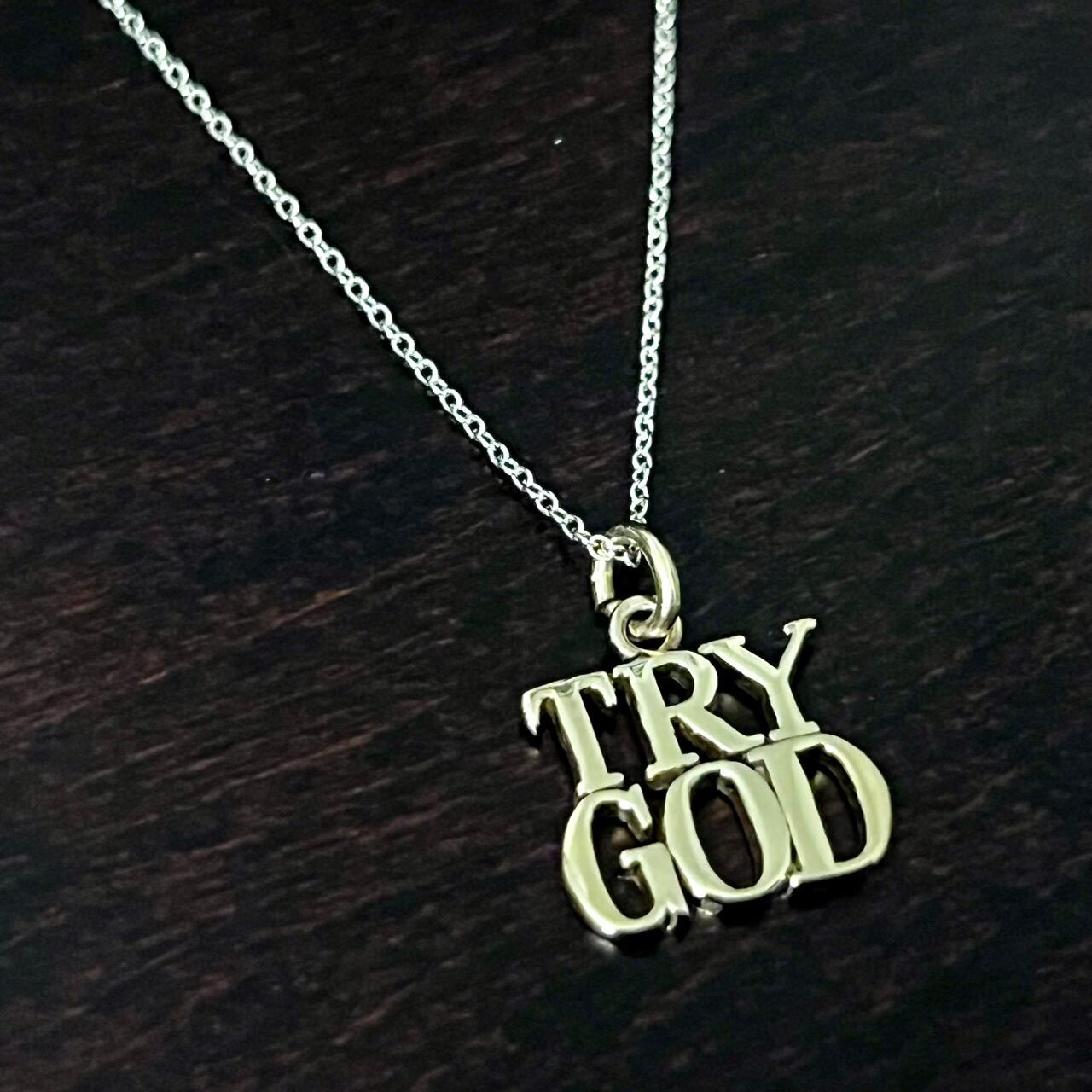 VINTAGE TIFFANY & CO. TRY GOD Charm Necklace Gold Vermeil