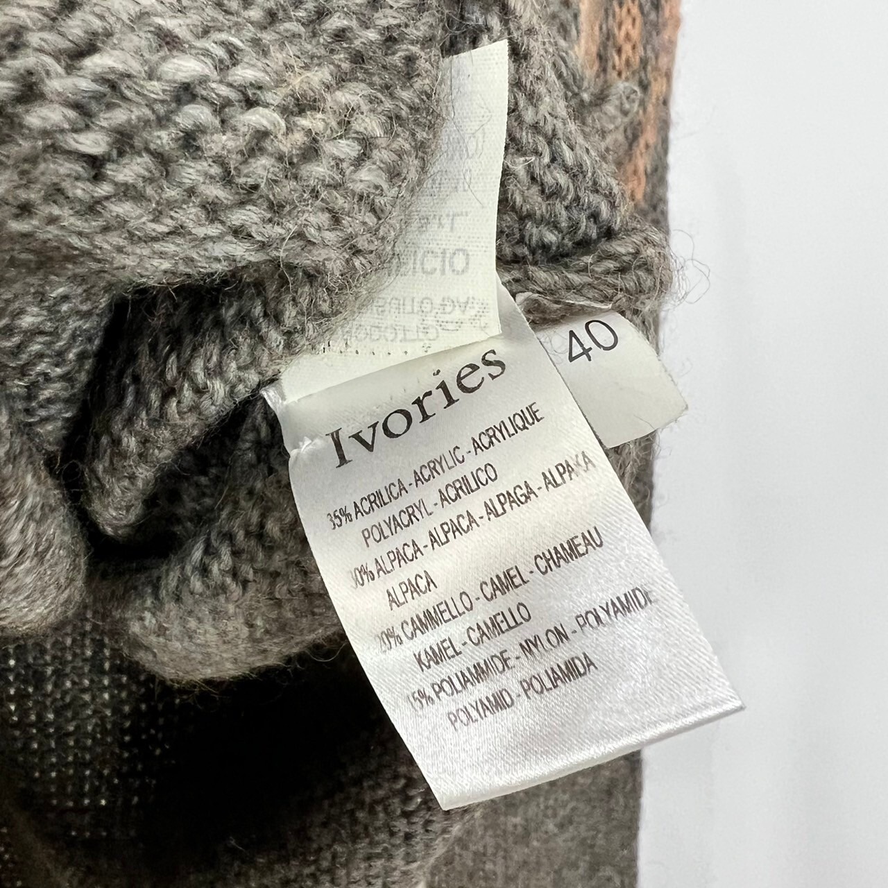 イタリア製 Ivories ノルディック ハイネックニット