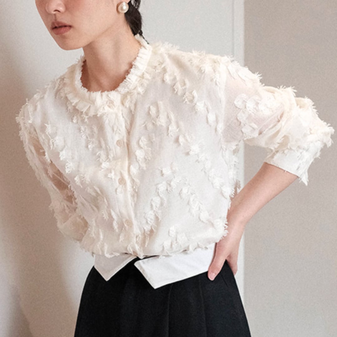 Fringed Texture Blouse