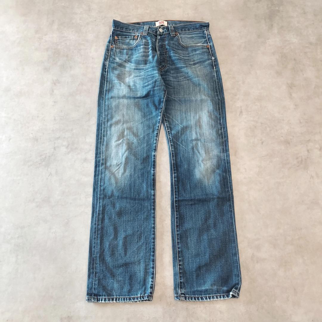 リーバイス501 Levis W31 ブルーデニム 青 ヒゲ 古着 15800