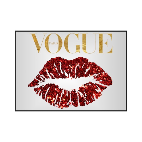 "VOGUE LIPS" Gray - VOGUEシリーズ [SD-000567] A4サイズ ポスター単品