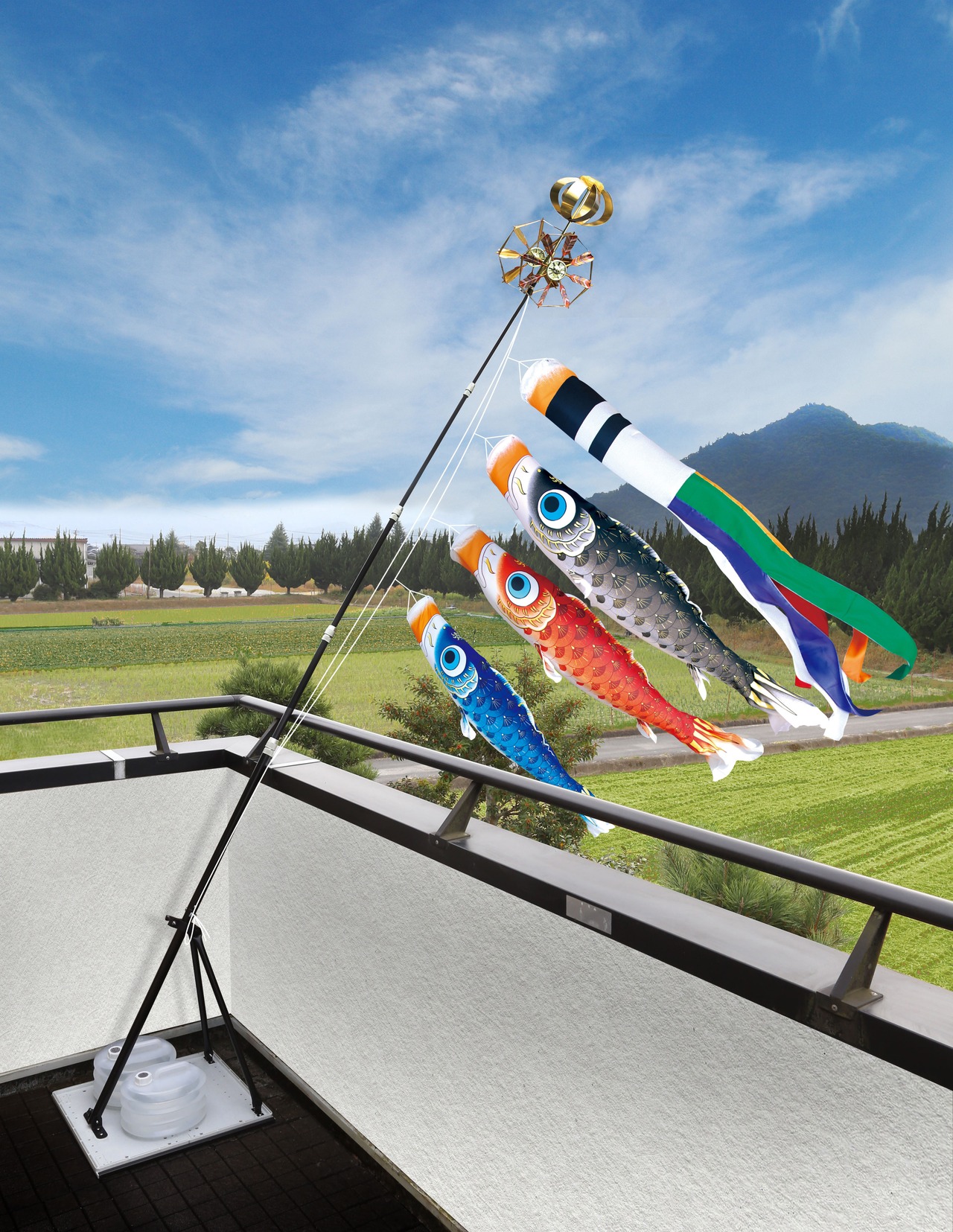 鯉のぼり　　　　　　　　　　　　　　1.2ｍ『夢はるか』　　　　　　　　　　　　　　プレミアムベランダスタンドセット