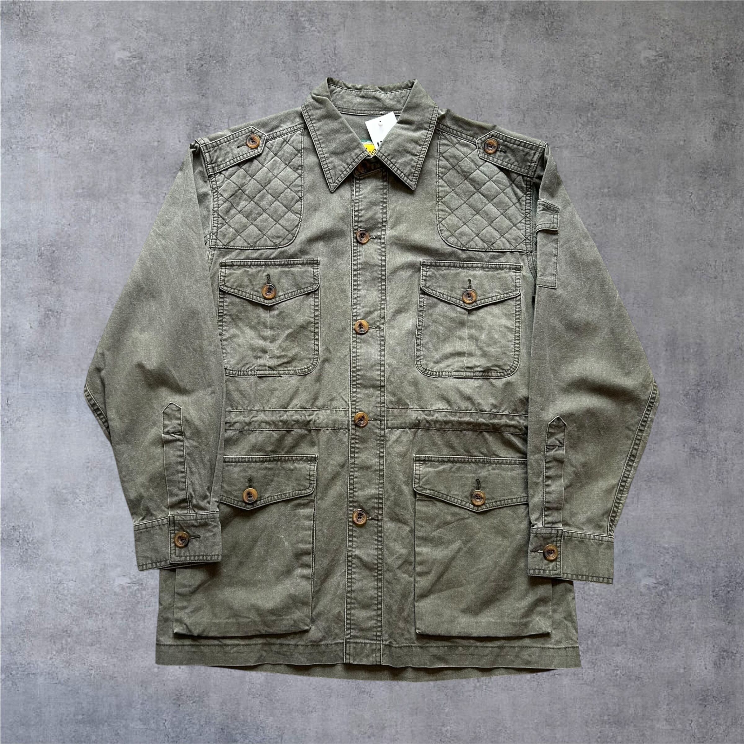 size XS】90s Timberland ティンバーランド 襟レザー ハンティング