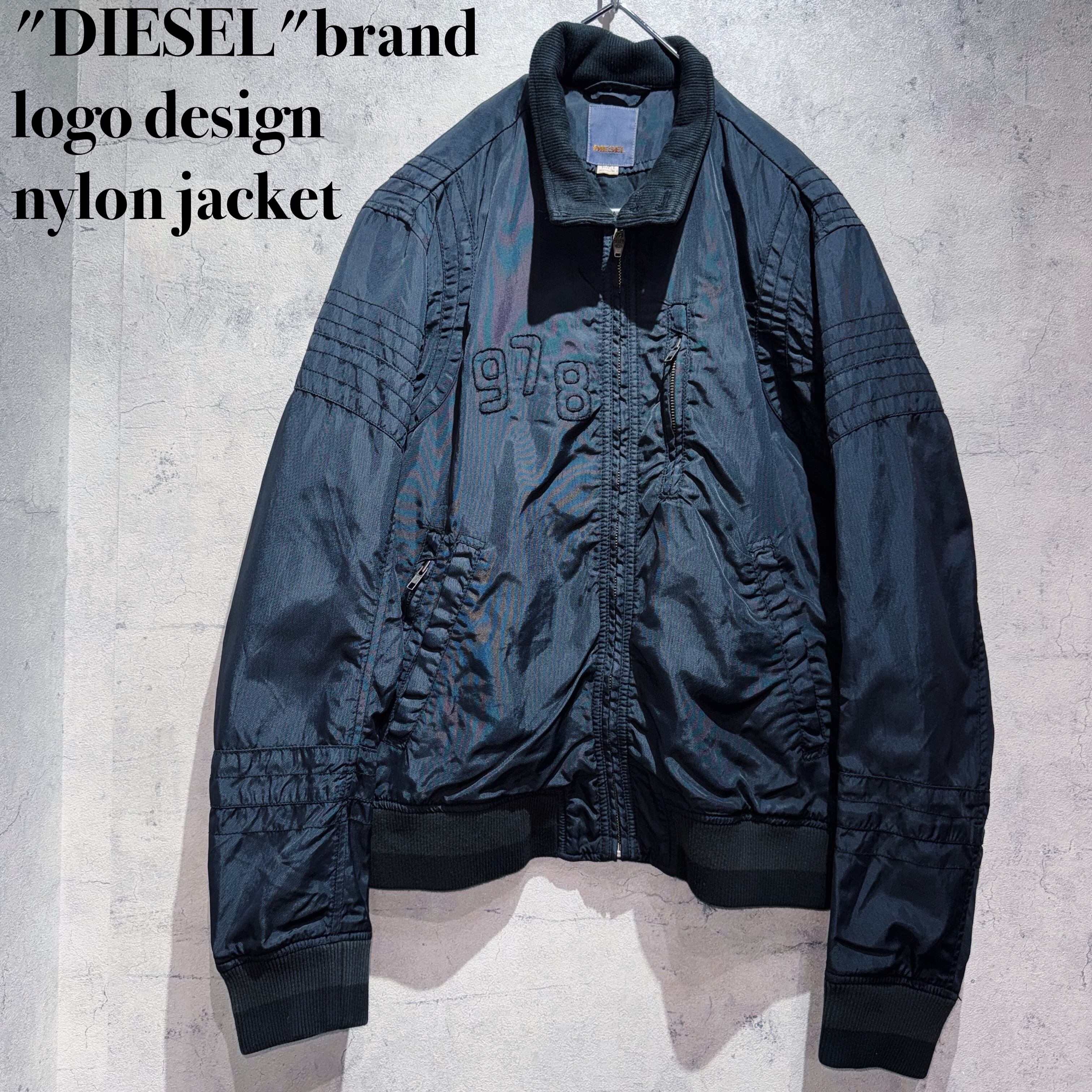 "DIESEL"brand logo design nylon jacket