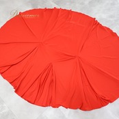 フラメンコ 衣装 ファルダ スカート レッド系 ハイウエスト ロング 赤 鮮やか 無地 シンプル 練習 レッスン 伸縮 ストレッチ ペチコート インナー 柔らかい生地 ダンス衣装 華やか ステージ イベント