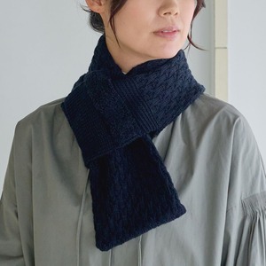 【SALE】三角地模様とループ編みミニマフラー