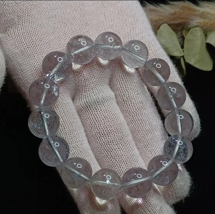 希少石/藍針水晶・1点限り】大珠ブルールチルクォーツ約14mm/天然石 