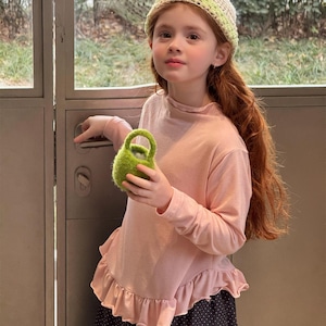 春韓国風柔らかいフリルインナー