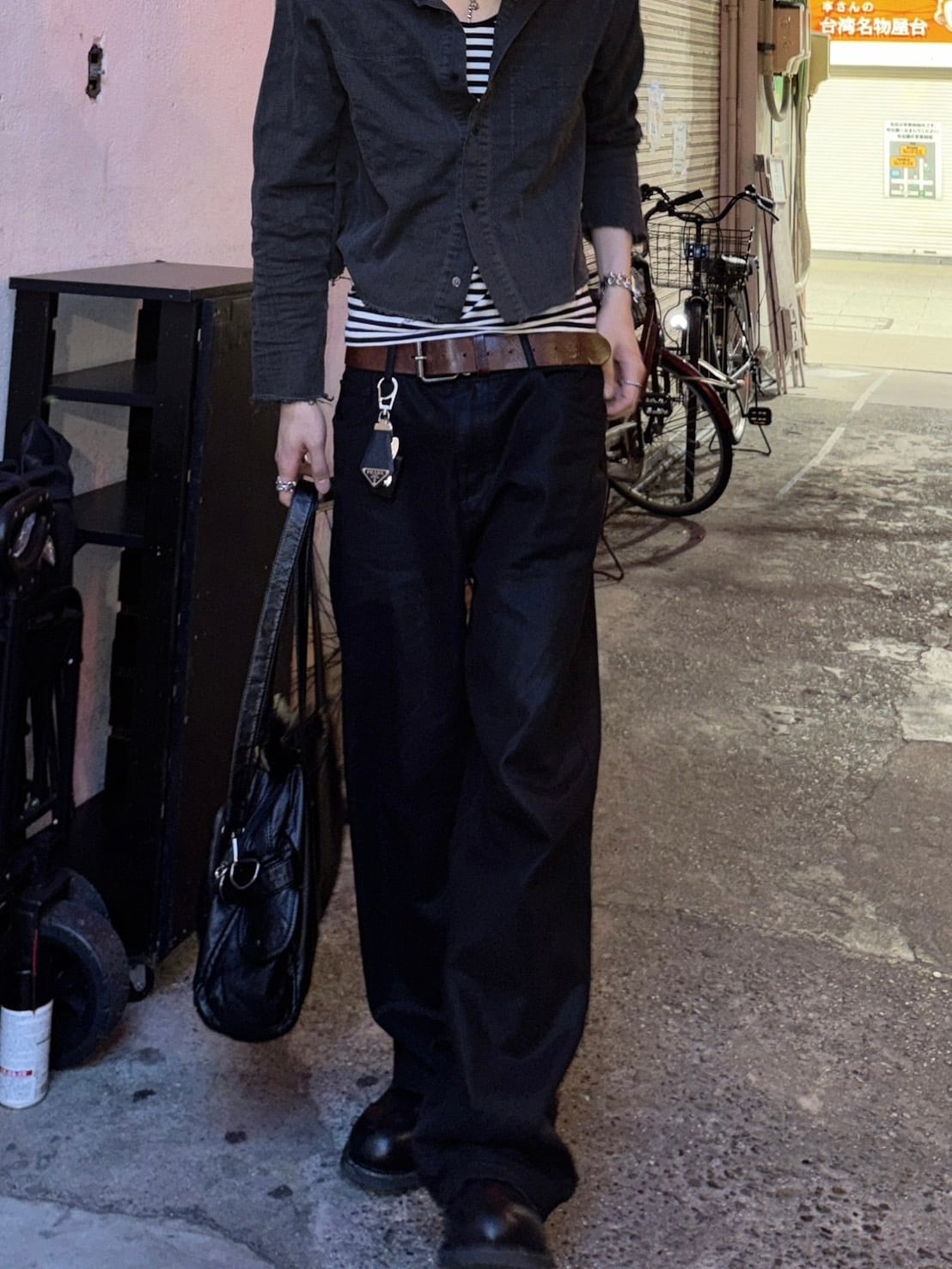 即納】RADIANT Straight lubecoating denim | 韓国ファッション
