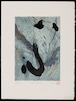 落合皎児【版画】wind mirror -kokoro- 1990s ＜A/P＞ 38(H) × 28(W)cm