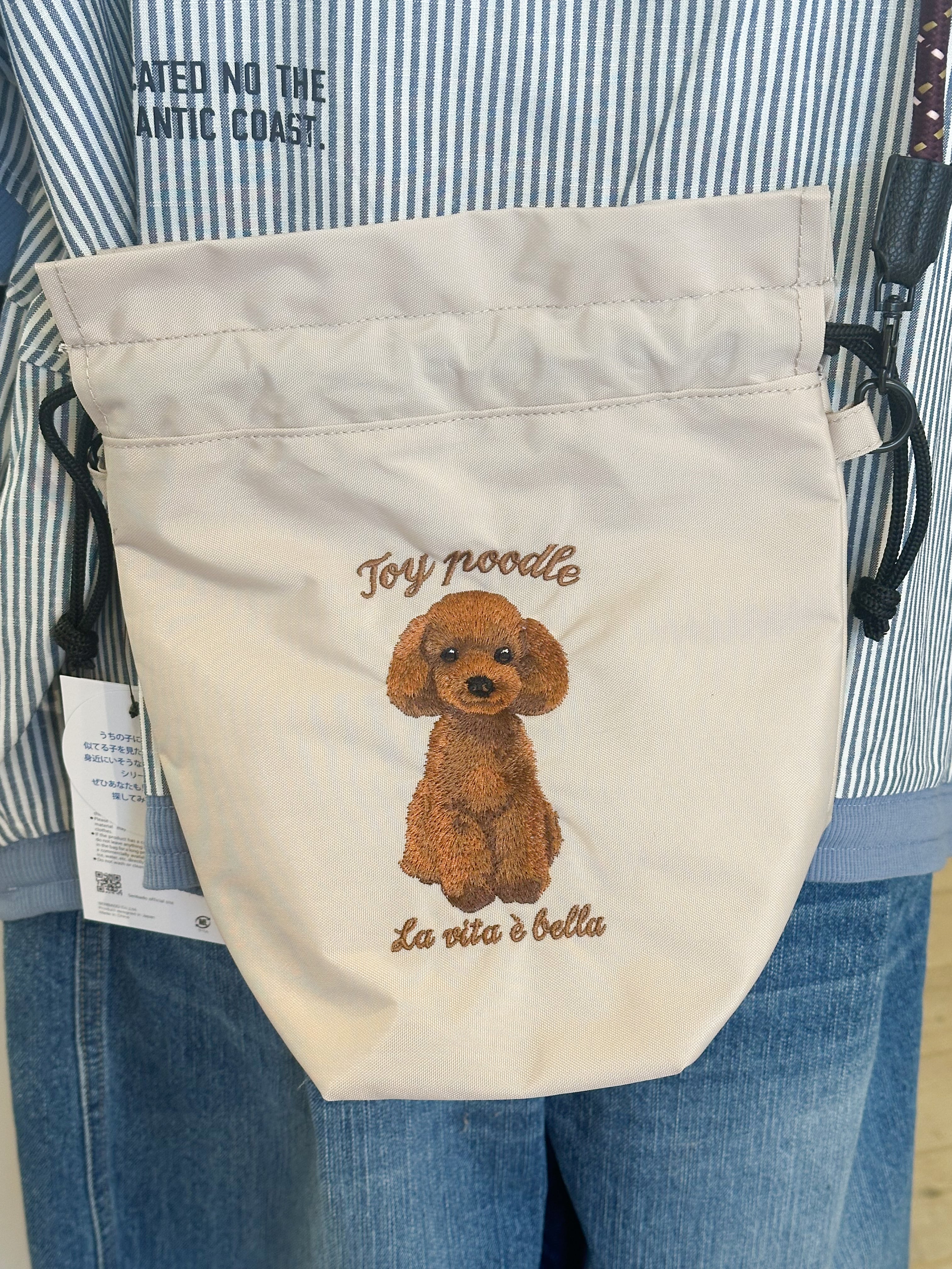 アニマル刺繍コードショルダー トイプードル | わんこ雑貨の店 スマイルズ