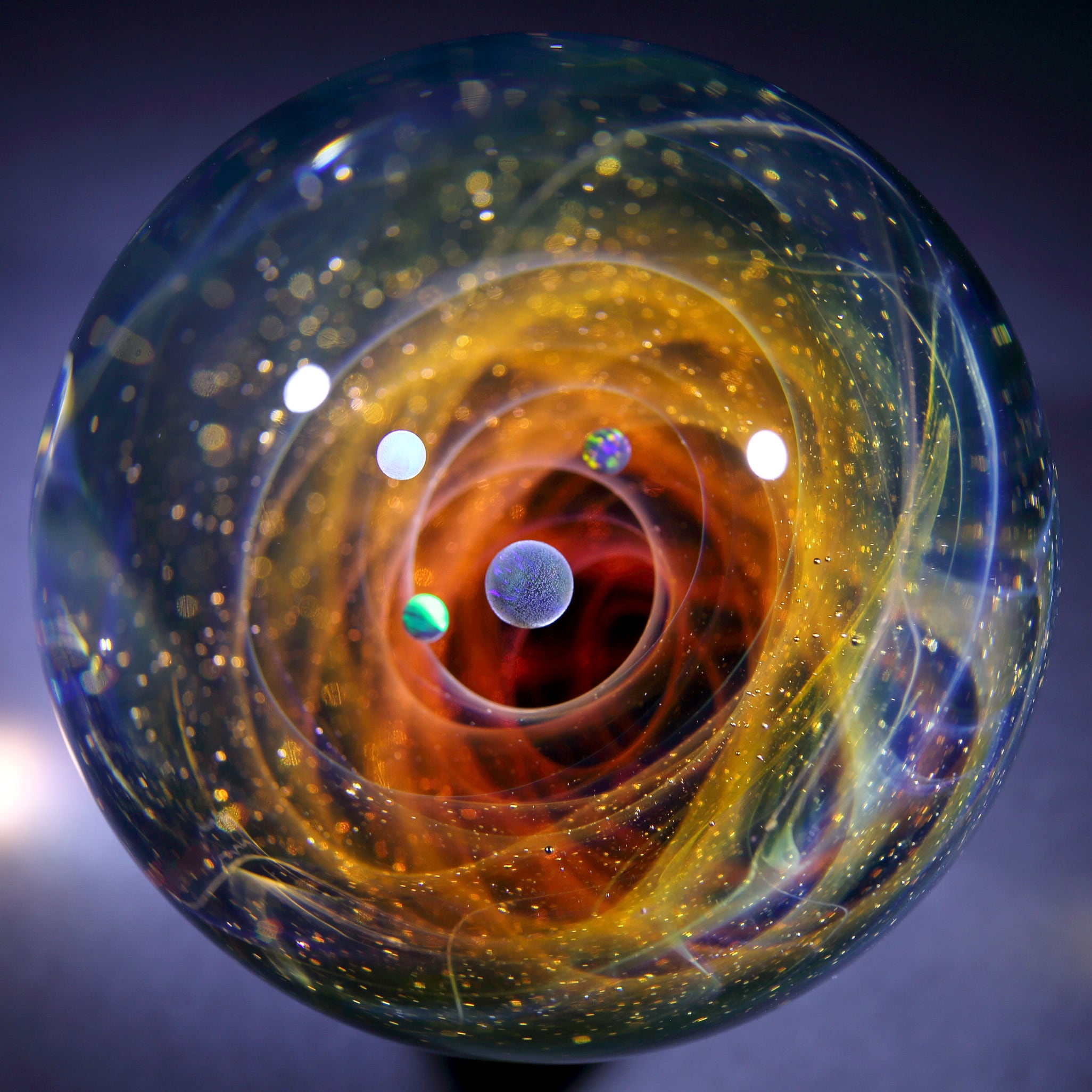61mm Galaxy Glass Marble 宇宙ガラスマーブル - オブジェ no.M282