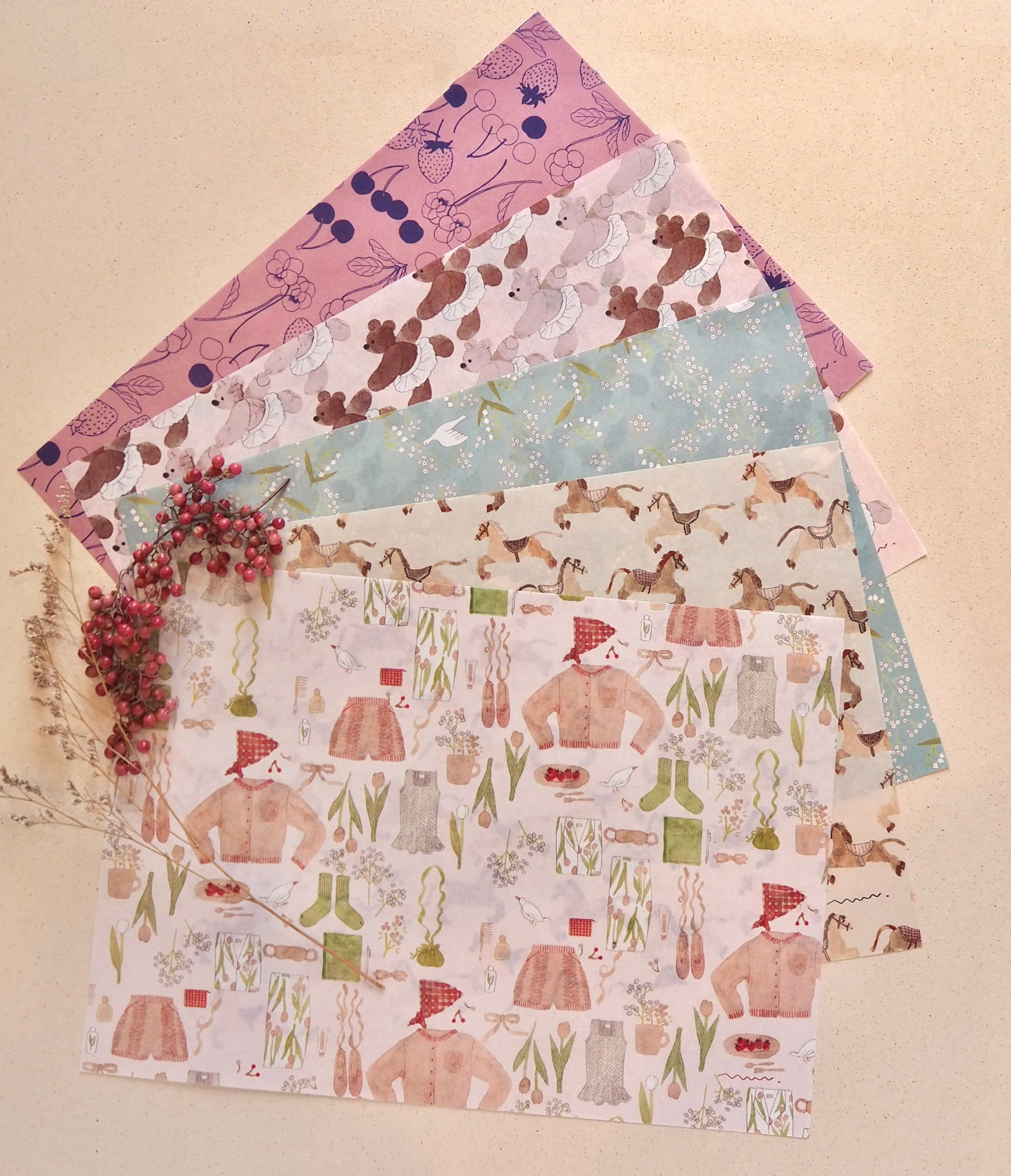 lightweight design paper - 5 patterns