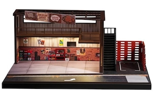 収蔵家(Shoucangjia) 1/64 アメリカンスタイルの修理工場ジオラマ SCJ82064