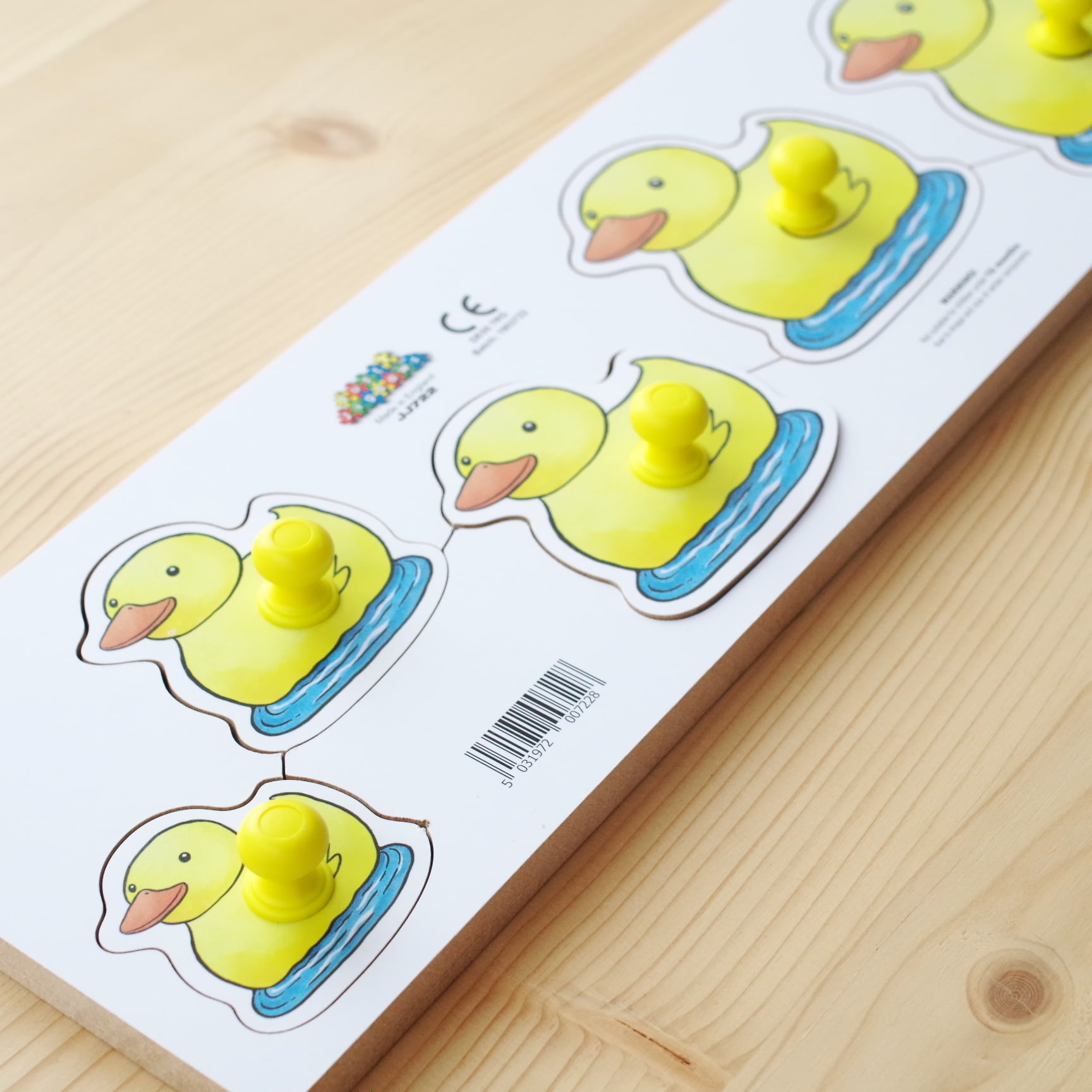 ジャストジグソーズ ノブ付きパズル あひる | 木のおもちゃ専門店