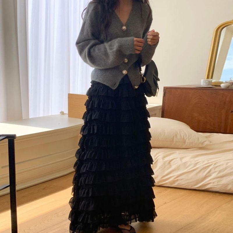 フリルスリットスカート SU802