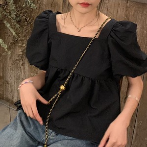 スクエアカラーブラウス T0166