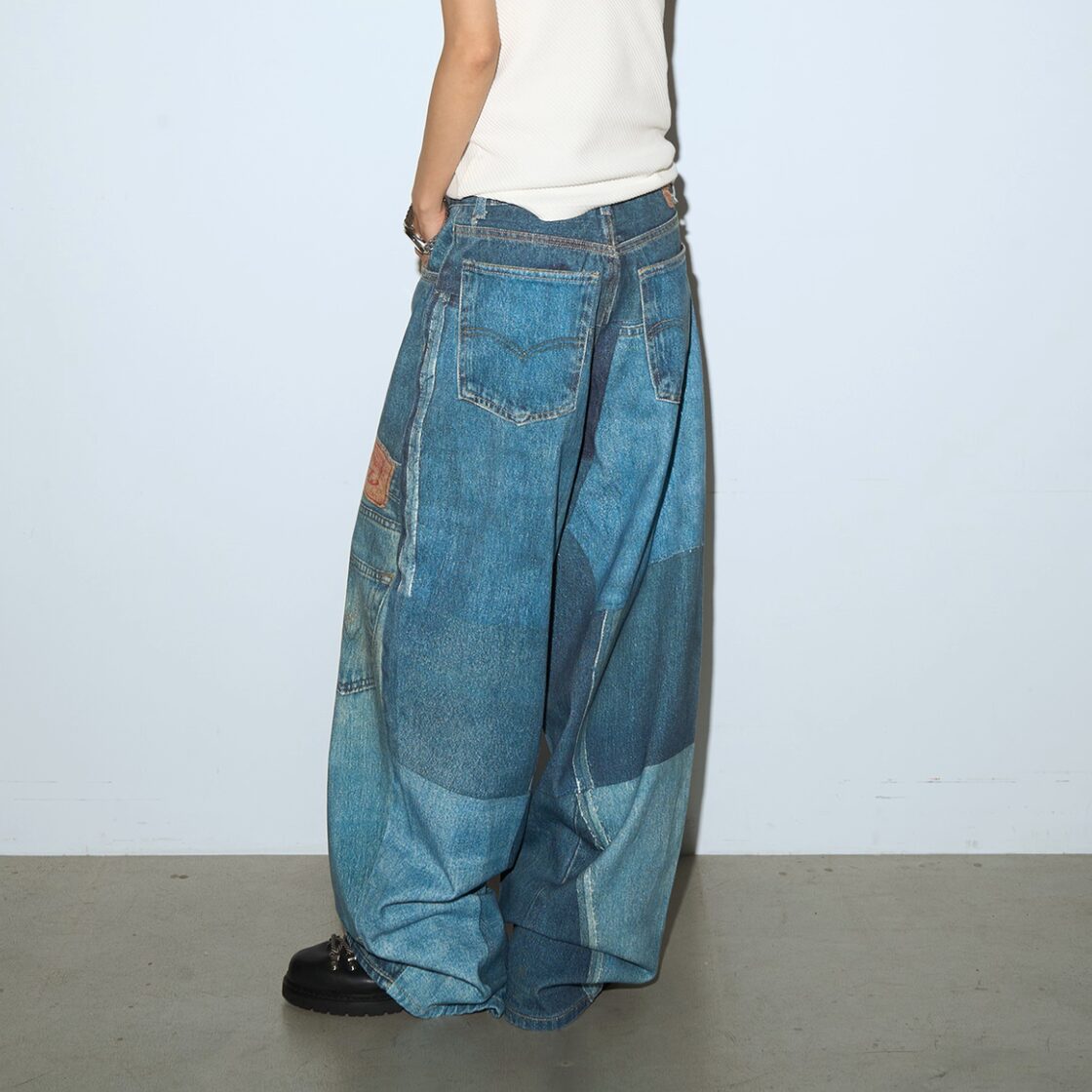 RRL パッチワークデニムパンツ trim_fce_item6763e6773852b.jpg