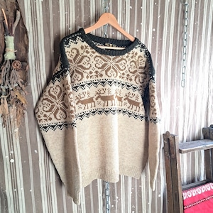 ノルウェー製 トナカイ柄セーター used [512006]