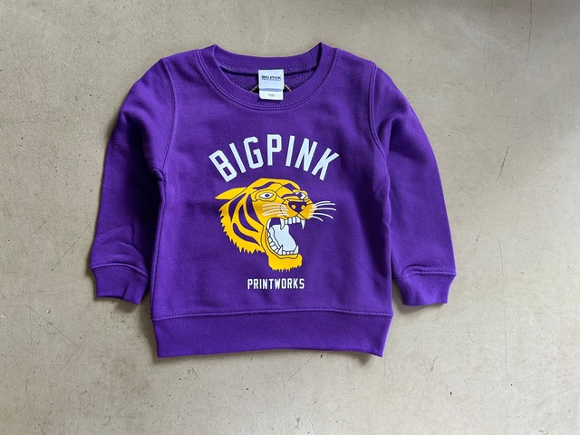 BIG PINK Tiger sweat kids 【パープル】