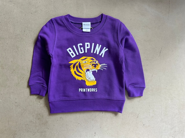 BIG PINK Tiger sweat kids 【パープル】