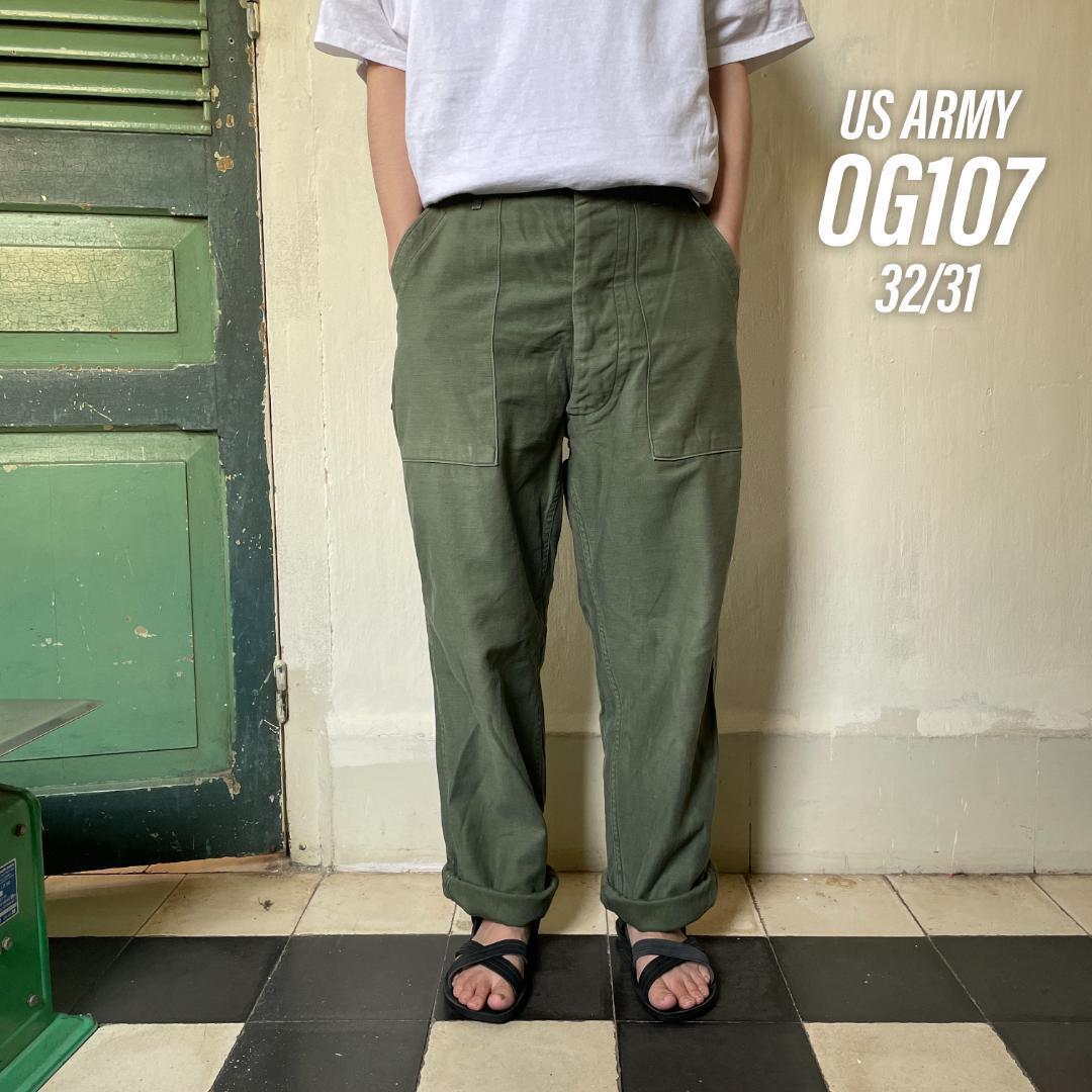 7 米軍実物 US ARMY OG-107 ベイカーパンツ 30×31-