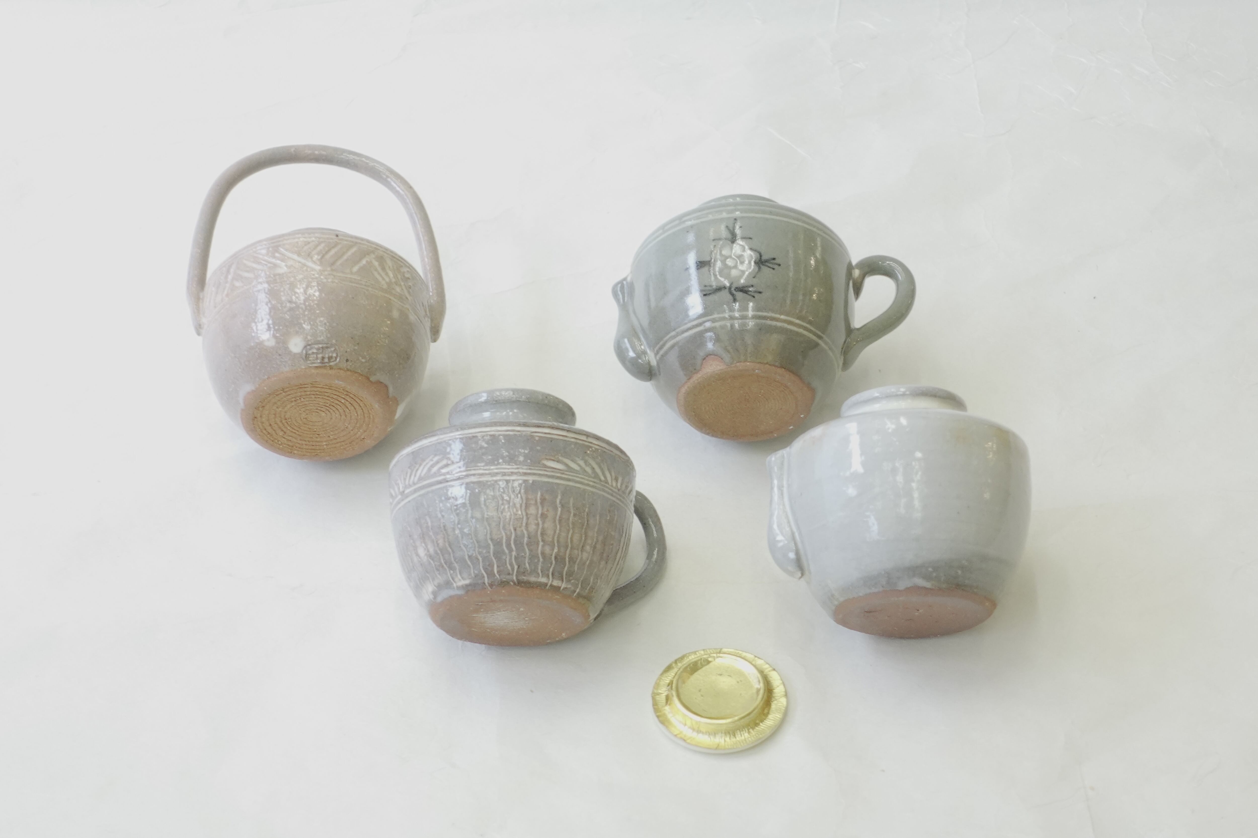 清水焼 水出宋絢（みずいでそうけい）作 色変わり 四滴（してき）茶入