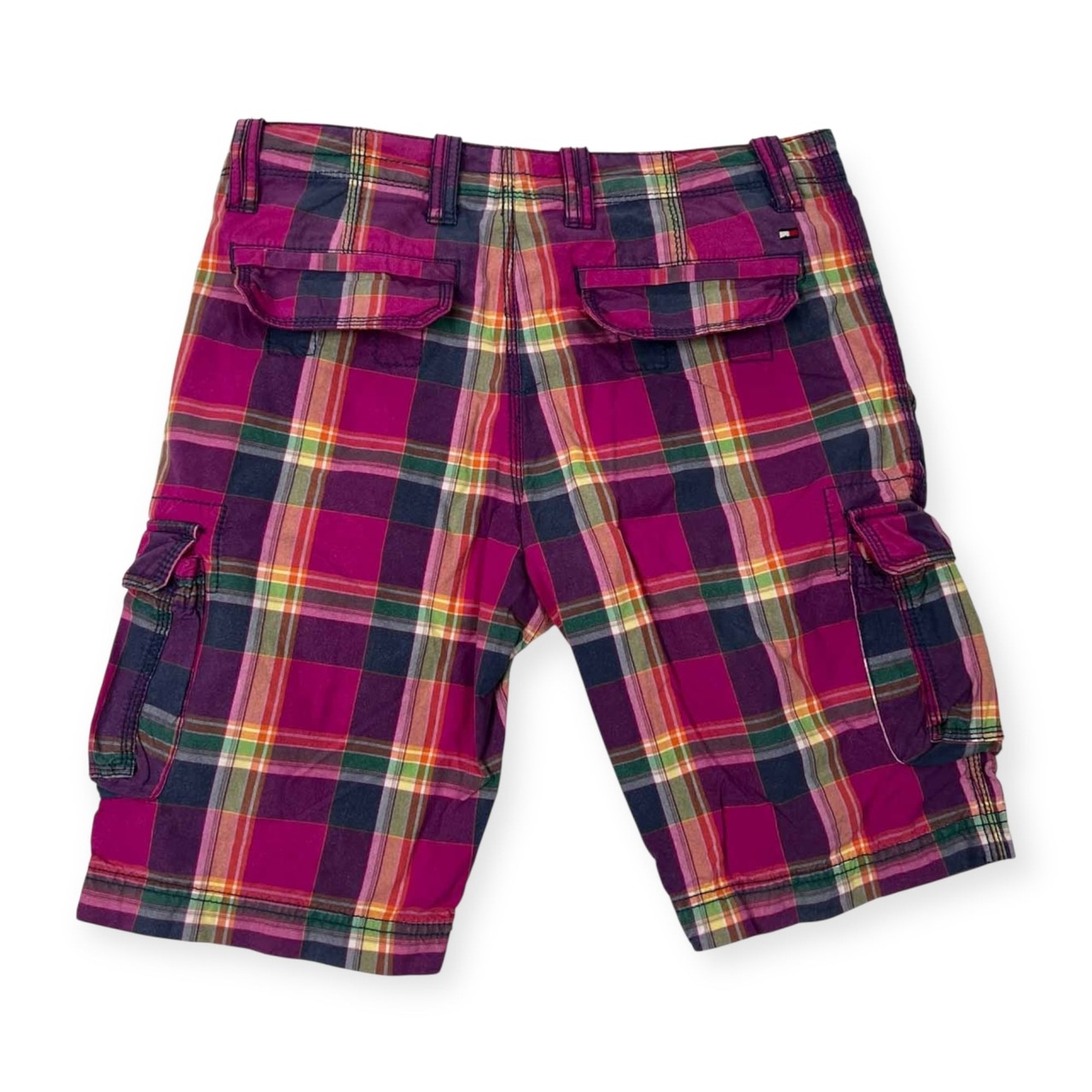 TOMMY HILFIGER トミーヒルフィガー マドラスチェック柄 カーゴ ハーフパンツ ショートパンツ サイズ 30 /メンズ