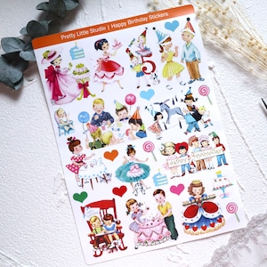 PLS27☆PrettyLittleStudio【Happy Birthday】Big Stickers sheet ステッカー シート