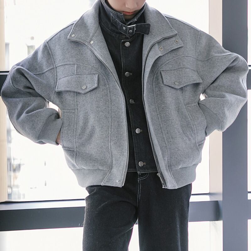 レイヤード風ショートジャケット C10353