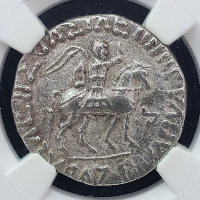 紀元前58年 インド スキタイ ドラクマ 銀貨 NGC XF 古代 コイン