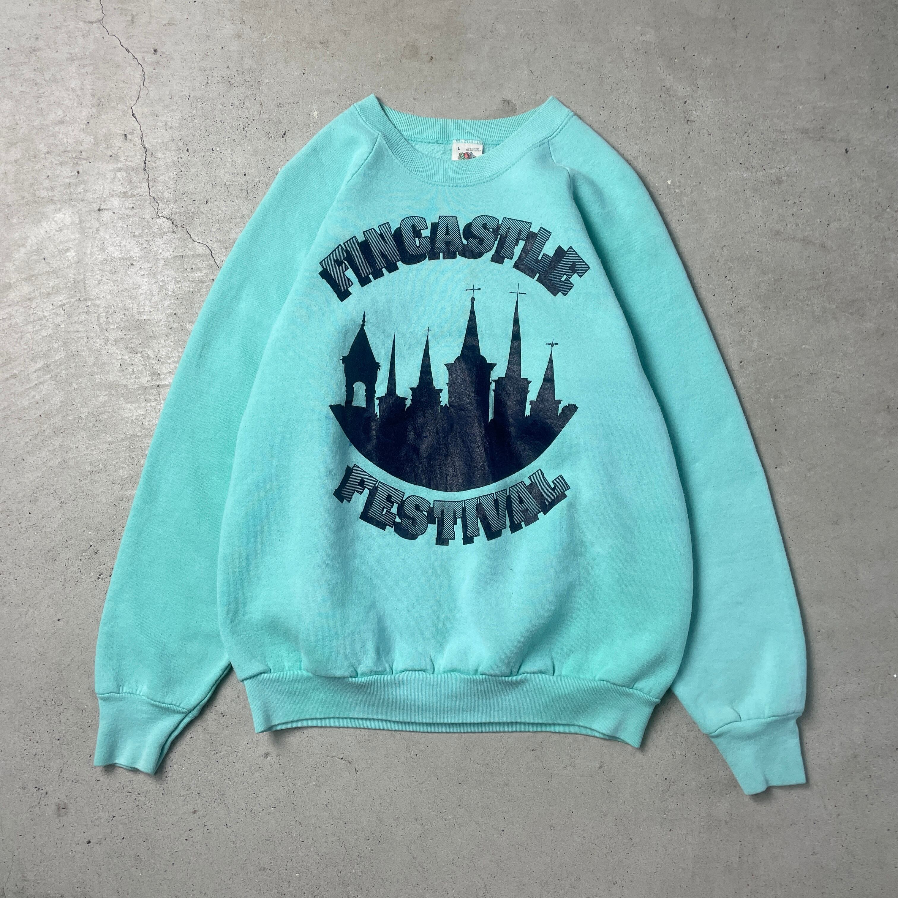 90s USA製 ヴィンテージ Fruit of the Loom 無地 ラグラン スウェット