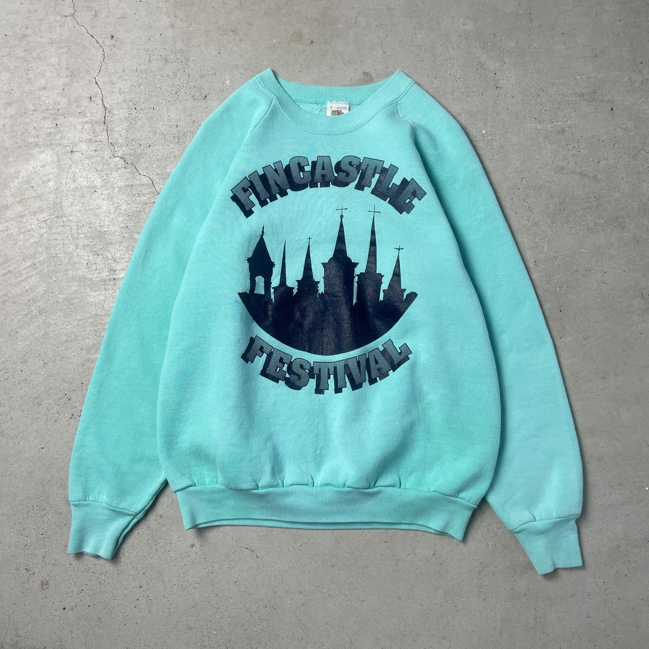 80年代 USA製 FRUIT OF THE LOOM ラグランスウェットシャツ FINCASTLE 