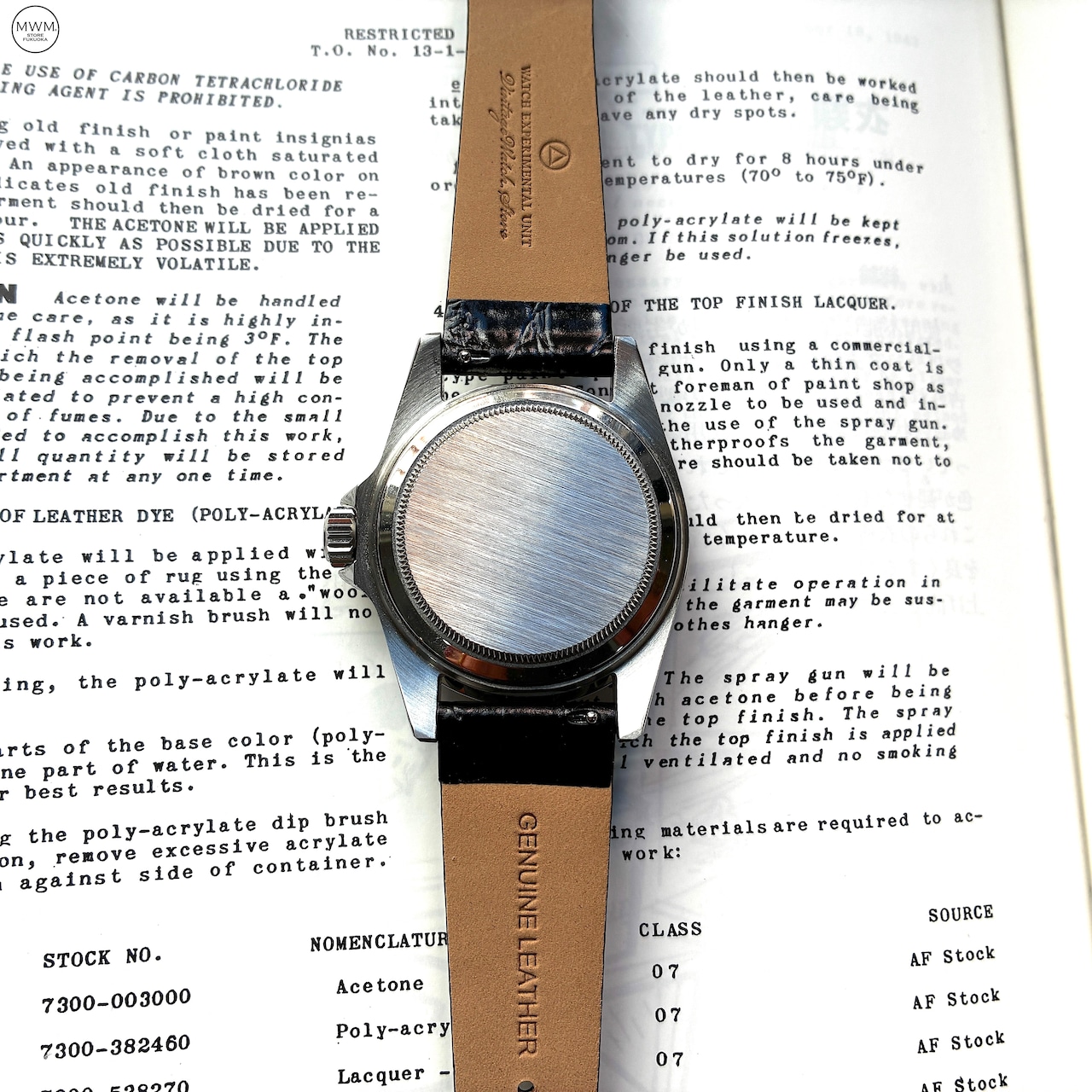 WMT Black / Crocodile Embossed Edge-Painted Glossy Leather Strap