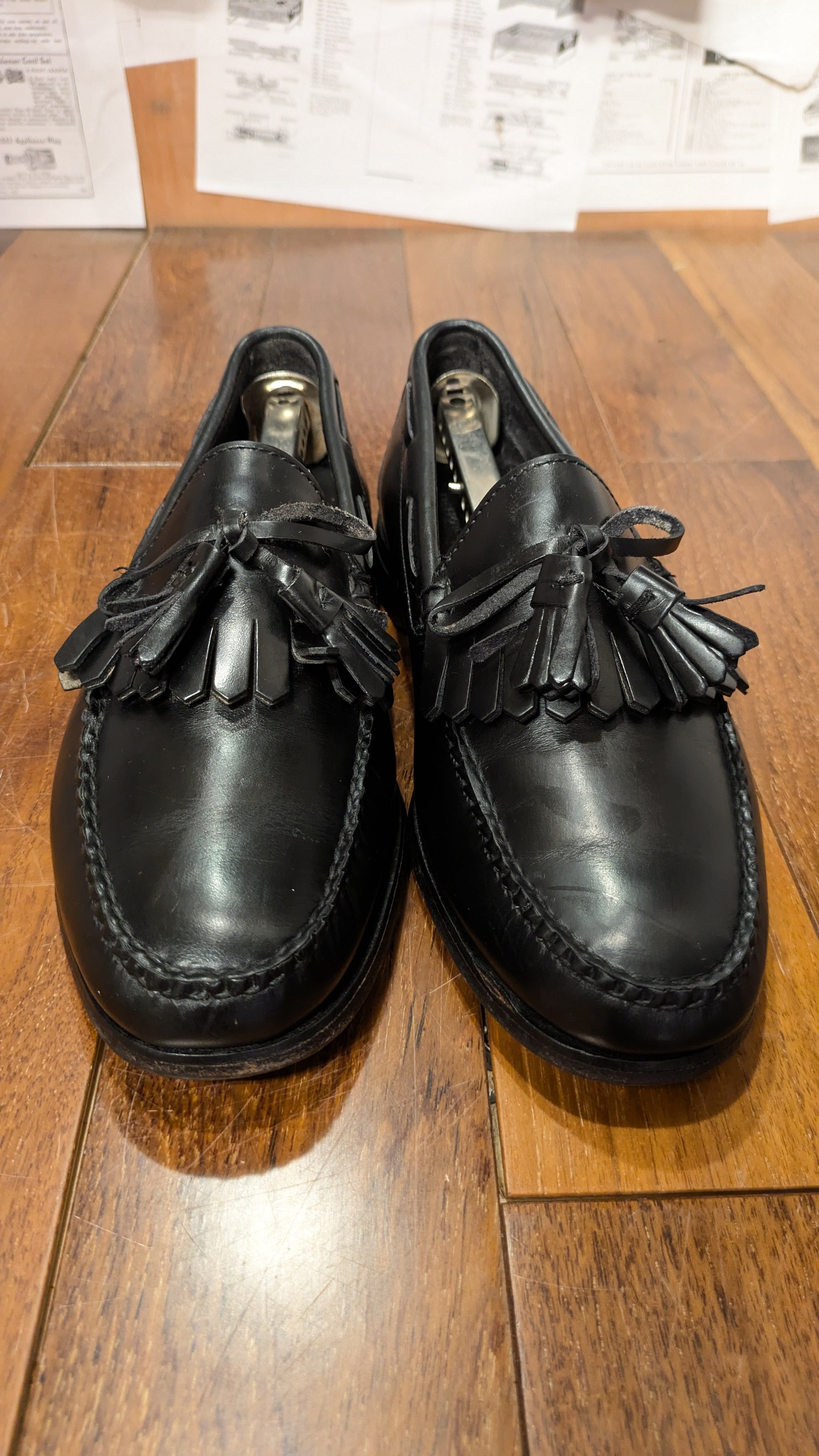Vintage LLBEAN Quilt Tassel LOAFER LeatherShoes USA ビンテージ
