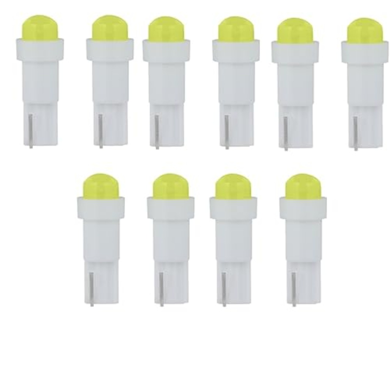 LED T5 T6.5 エアコン メーター スイッチ インジゲーター ポジション 球 超拡散 全面発光 COB タイプ ホワイト 白 汎用品 10個